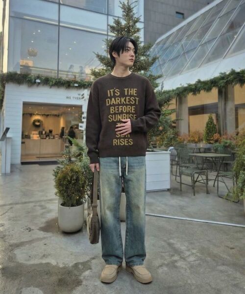 BASIC LABEL（ベーシックラベル）の「Stand banding wide washed denim pants 3 Color [BLBD_5024]（デニムパンツ・レディース・チャコール/ライトブルー/ブルー・SMALL/MEDIUM/3XL/X-LARGE/LARGE/2XL）」の9枚目の写真