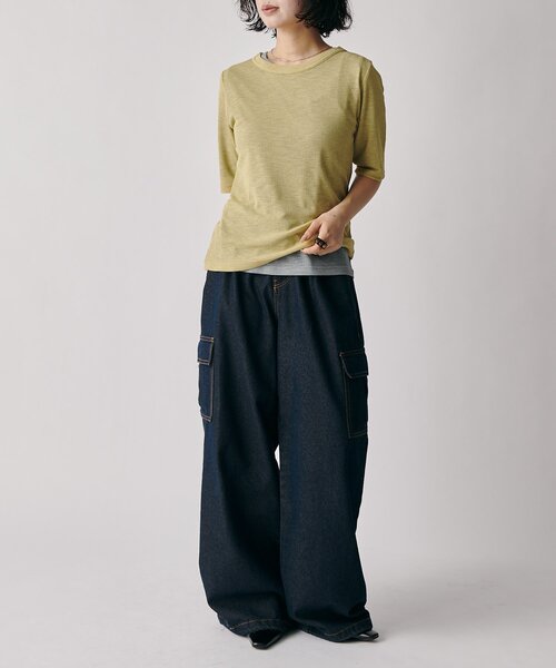 goocy(グーシー)の「シアーテレコレイヤードトップス(Tシャツ/カットソー・レディース・グレー/チャコールグレー/ホワイト/ブラック・FREE)」の20枚目の写真
