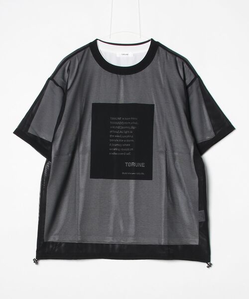 TORUNE(トルネ)の「TORUNE∴メッシュレーヤードTシャツ(Tシャツ/カットソー・レディース・ホワイト/ブラック・M/L)」の11枚目の写真