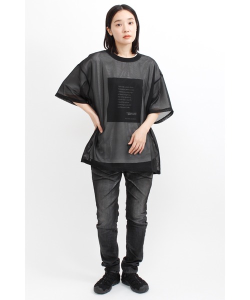 TORUNE(トルネ)の「TORUNE∴メッシュレーヤードTシャツ(Tシャツ/カットソー・レディース・ホワイト/ブラック・M/L)」の13枚目の写真