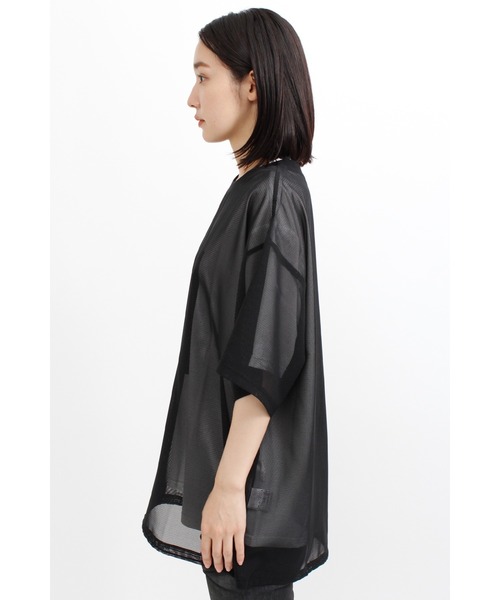 TORUNE(トルネ)の「TORUNE∴メッシュレーヤードTシャツ(Tシャツ/カットソー・レディース・ホワイト/ブラック・M/L)」の12枚目の写真