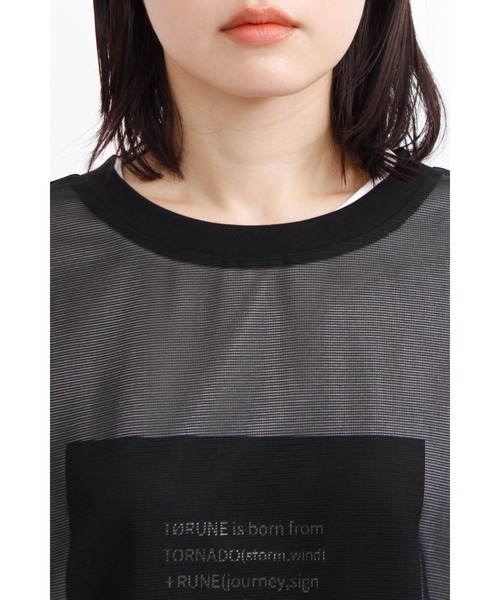 TORUNE(トルネ)の「TORUNE∴メッシュレーヤードTシャツ(Tシャツ/カットソー・レディース・ホワイト/ブラック・M/L)」の14枚目の写真