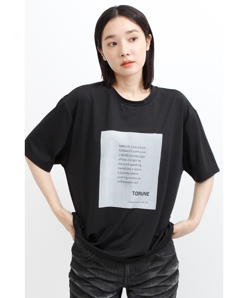 TORUNE(トルネ)の「TORUNE∴メッシュレーヤードTシャツ(Tシャツ/カットソー・レディース・ホワイト/ブラック・M/L)」の9枚目の写真