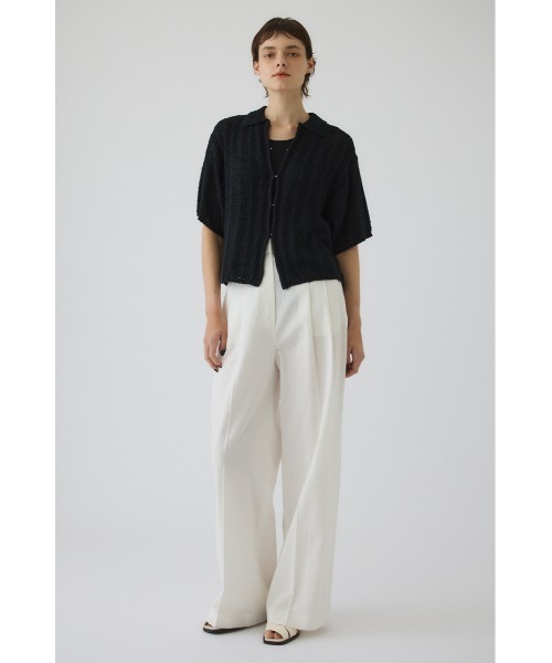 RIM.ARK(リムアーク)の「Summer knit shirt(サマー ニット シャツ)(ニット/セーター・レディース・ブラック/グレー/ライトグリーン・FREE)」の2枚目の写真