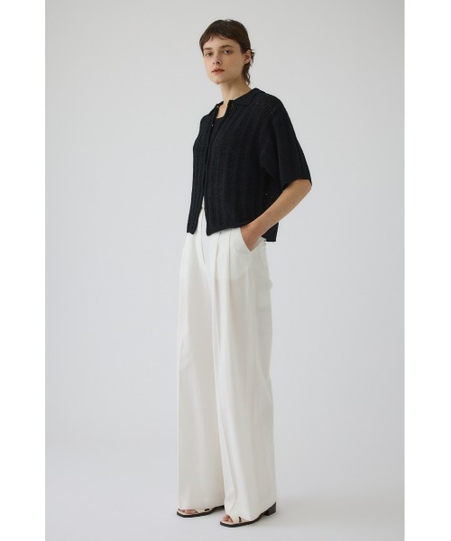 RIM.ARK(リムアーク)の「Summer knit shirt(サマー ニット シャツ)(ニット/セーター・レディース・ブラック/グレー/ライトグリーン・FREE)」の8枚目の写真