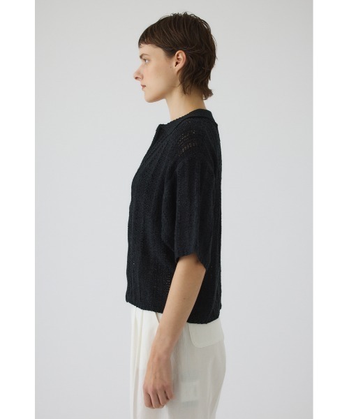 RIM.ARK(リムアーク)の「Summer knit shirt(サマー ニット シャツ)(ニット/セーター・レディース・ブラック/グレー/ライトグリーン・FREE)」の12枚目の写真
