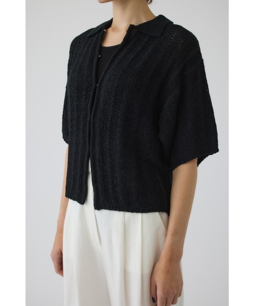 RIM.ARK(リムアーク)の「Summer knit shirt(サマー ニット シャツ)(ニット/セーター・レディース・ブラック/グレー/ライトグリーン・FREE)」の14枚目の写真