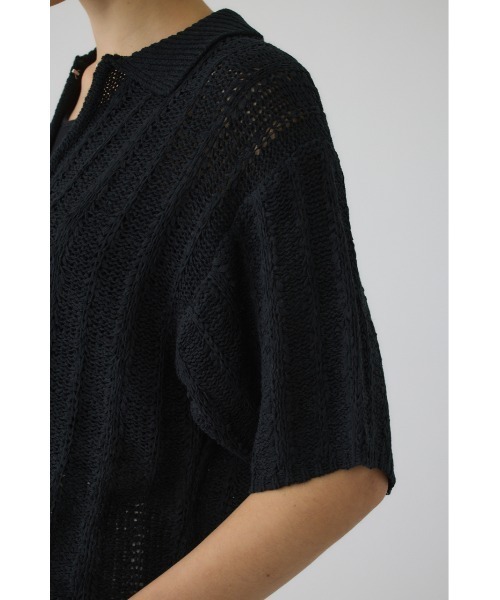 RIM.ARK(リムアーク)の「Summer knit shirt(サマー ニット シャツ)(ニット/セーター・レディース・ブラック/グレー/ライトグリーン・FREE)」の17枚目の写真