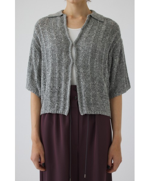 RIM.ARK(リムアーク)の「Summer knit shirt(サマー ニット シャツ)(ニット/セーター・レディース・ブラック/グレー/ライトグリーン・FREE)」の20枚目の写真