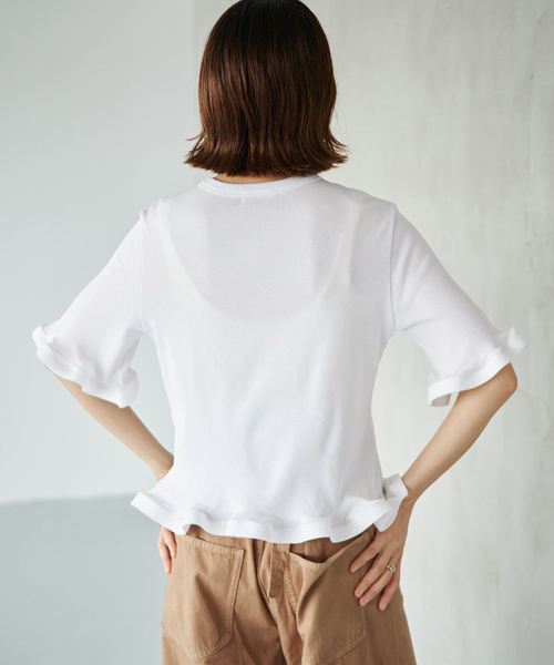 IENA（イエナ）の「オーガニックコットン WAVE Tシャツ（Tシャツ/カットソー・レディース・ブルー系その他/ブラック/ホワイト・FREE）」の19枚目の写真