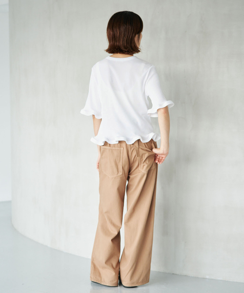 IENA（イエナ）の「オーガニックコットン WAVE Tシャツ（Tシャツ/カットソー・レディース・ブルー系その他/ブラック/ホワイト・FREE）」の22枚目の写真