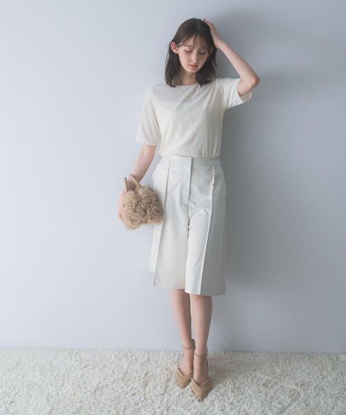 URBAN RESEARCH ROSSO WOMEN(アーバンリサーチ ロッソ)の「バックスリットシアーベロアカットソー(Tシャツ/カットソー・レディース・オフホワイト/ライトピンク/ブルー/イエロー・FREE)」の6枚目の写真