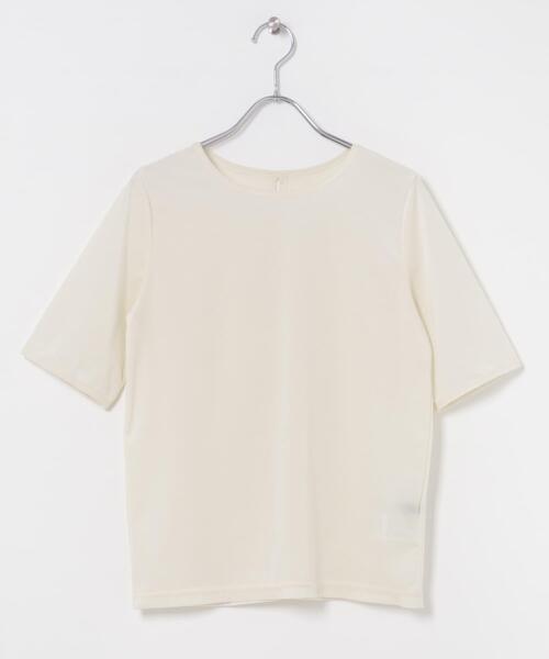 URBAN RESEARCH ROSSO WOMEN(アーバンリサーチ ロッソ)の「バックスリットシアーベロアカットソー(Tシャツ/カットソー・レディース・オフホワイト/ライトピンク/ブルー/イエロー・FREE)」の7枚目の写真