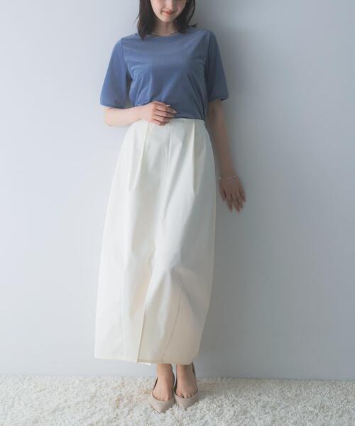URBAN RESEARCH ROSSO WOMEN(アーバンリサーチ ロッソ)の「バックスリットシアーベロアカットソー(Tシャツ/カットソー・レディース・オフホワイト/ライトピンク/ブルー/イエロー・FREE)」の10枚目の写真