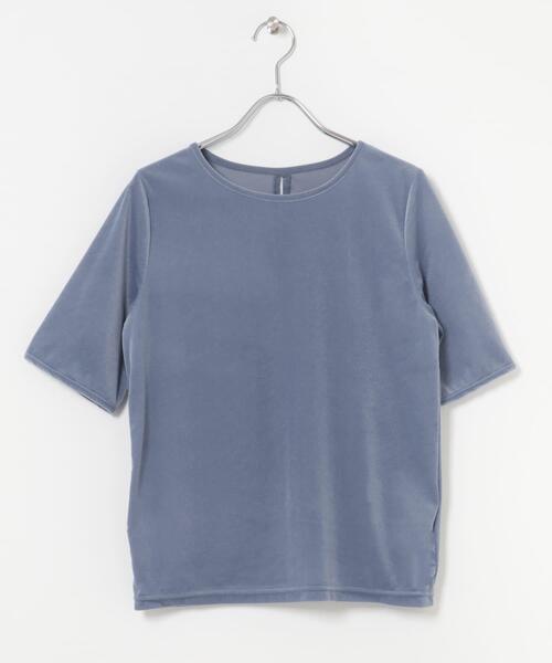 URBAN RESEARCH ROSSO WOMEN(アーバンリサーチ ロッソ)の「バックスリットシアーベロアカットソー(Tシャツ/カットソー・レディース・オフホワイト/ライトピンク/ブルー/イエロー・FREE)」の11枚目の写真