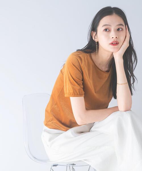 URBAN RESEARCH ROSSO WOMEN(アーバンリサーチ ロッソ)の「バックスリットシアーベロアカットソー(Tシャツ/カットソー・レディース・オフホワイト/ライトピンク/ブルー/イエロー・FREE)」の13枚目の写真