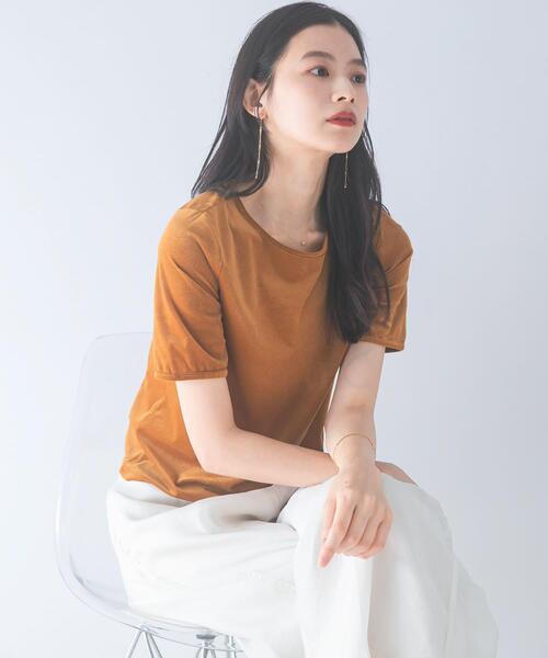 URBAN RESEARCH ROSSO WOMEN(アーバンリサーチ ロッソ)の「バックスリットシアーベロアカットソー(Tシャツ/カットソー・レディース・オフホワイト/ライトピンク/ブルー/イエロー・FREE)」の14枚目の写真