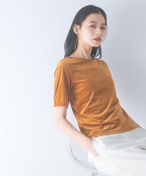 URBAN RESEARCH ROSSO WOMEN(アーバンリサーチ ロッソ)の「バックスリットシアーベロアカットソー(Tシャツ/カットソー・レディース・オフホワイト/ライトピンク/ブルー/イエロー・FREE)」の15枚目の写真