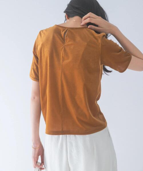 URBAN RESEARCH ROSSO WOMEN(アーバンリサーチ ロッソ)の「バックスリットシアーベロアカットソー(Tシャツ/カットソー・レディース・オフホワイト/ライトピンク/ブルー/イエロー・FREE)」の18枚目の写真