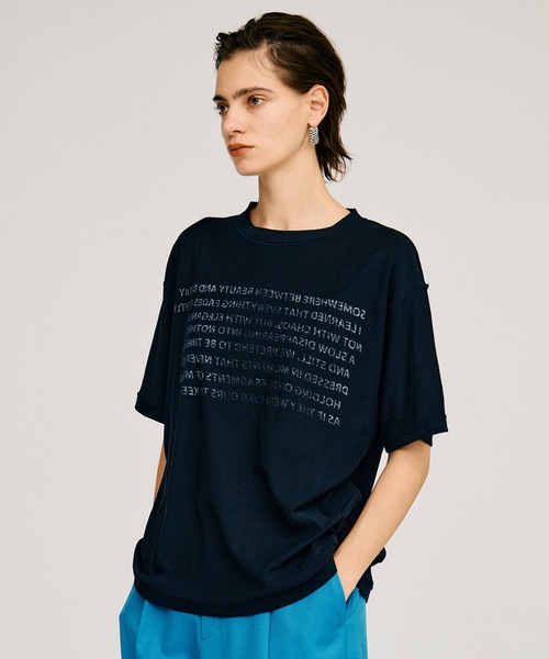 PRANK PROJECT(プランクプロジェクト)の「テキストプリントT / Text Print T-shirt(Tシャツ/カットソー・レディース・ホワイト/ライトグレー/ネイビー/ピンク・FREE)」の11枚目の写真