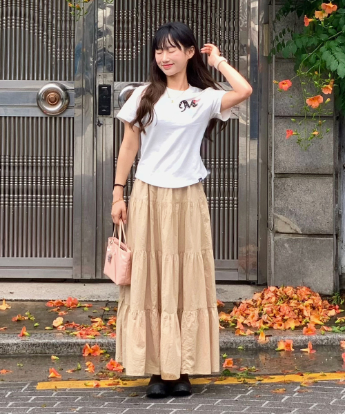MASMARULEZ APPAREL（マスマルールズ アパレル）の「Dot Heart Crop T-Shirt_2 Colors（Tシャツ/カットソー・レディース・ブラック/ホワイト・FREE）」の5枚目の写真
