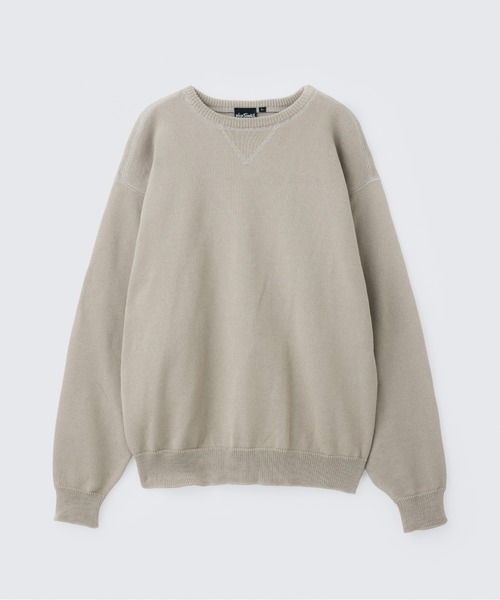 WILD THINGS(ワイルドシングス)の「ファーニット ガゼットクルー│FIR-KNIT GUSSET CREW(ニット/セーター・メンズ・ベージュ/グレー/ブラック・S/M/L/XL)」の3枚目の写真