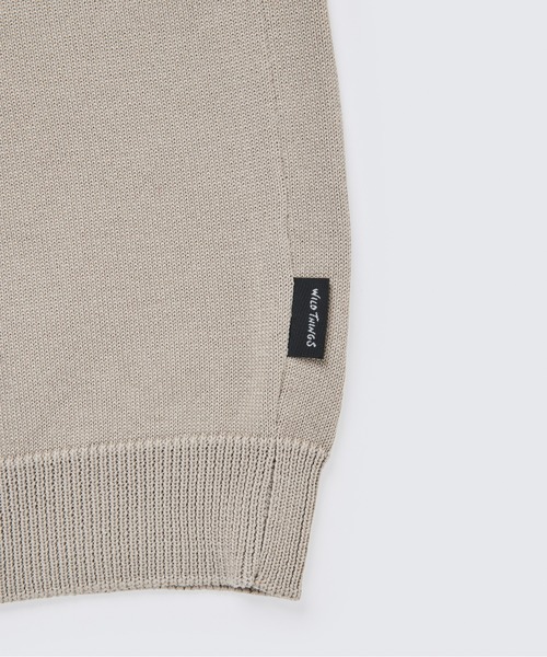 WILD THINGS(ワイルドシングス)の「ファーニット ガゼットクルー│FIR-KNIT GUSSET CREW(ニット/セーター・メンズ・ベージュ/グレー/ブラック・S/M/L/XL)」の14枚目の写真