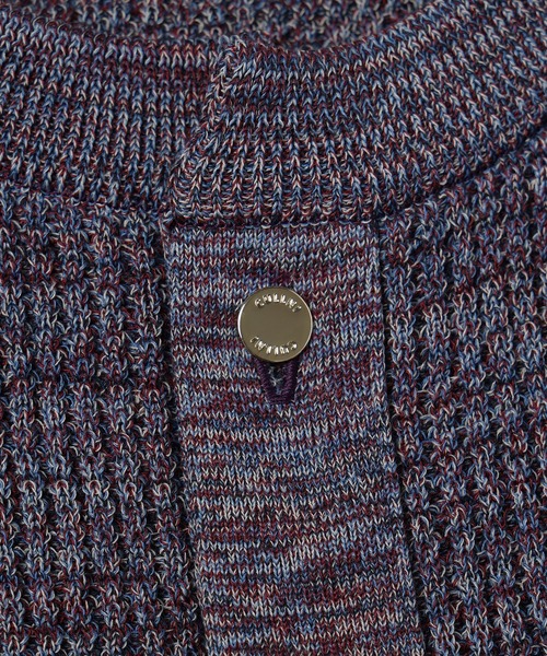 CULLNI(クルニ)の「Organic Cotton Waffle Minimal Henley Neck Knit Pullover(ニット/セーター・メンズ・レッド/ブラック/ブラウン系/ネイビー系・1/0/2)」の13枚目の写真