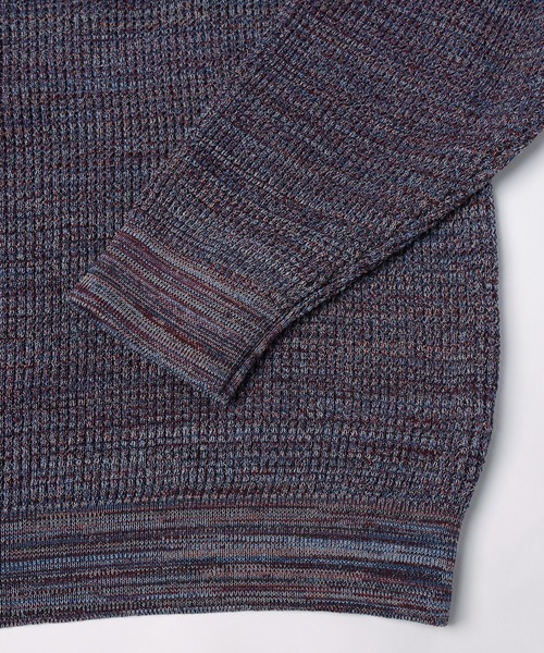 CULLNI(クルニ)の「Organic Cotton Waffle Minimal Henley Neck Knit Pullover(ニット/セーター・メンズ・レッド/ブラック/ブラウン系/ネイビー系・1/0/2)」の14枚目の写真
