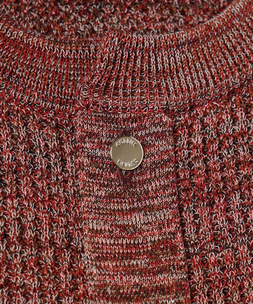 CULLNI(クルニ)の「Organic Cotton Waffle Minimal Henley Neck Knit Pullover(ニット/セーター・メンズ・レッド/ブラック/ブラウン系/ネイビー系・1/0/2)」の22枚目の写真