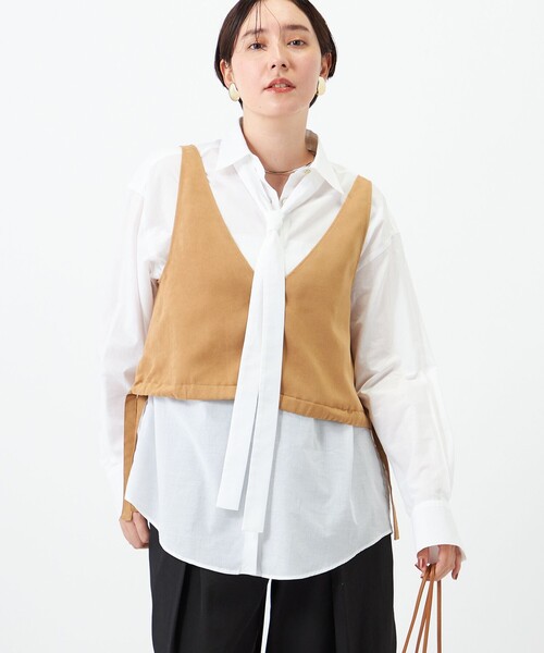 NOLLEY’S(ノーリーズ)の「ウォッシャブルソフトボウタイシャツ(シャツ/ブラウス・レディース・ホワイト/ベビーピンク/ブルー系その他3・FREE)」の2枚目の写真
