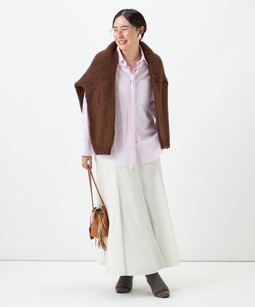 NOLLEY’S(ノーリーズ)の「ウォッシャブルソフトボウタイシャツ(シャツ/ブラウス・レディース・ホワイト/ベビーピンク/ブルー系その他3・FREE)」の5枚目の写真