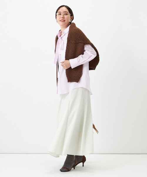 NOLLEY’S(ノーリーズ)の「ウォッシャブルソフトボウタイシャツ(シャツ/ブラウス・レディース・ホワイト/ベビーピンク/ブルー系その他3・FREE)」の6枚目の写真