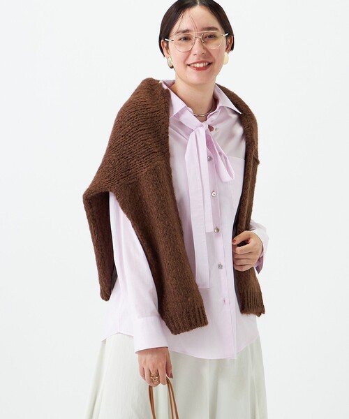 NOLLEY’S(ノーリーズ)の「ウォッシャブルソフトボウタイシャツ(シャツ/ブラウス・レディース・ホワイト/ベビーピンク/ブルー系その他3・FREE)」の13枚目の写真