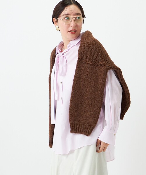 NOLLEY’S(ノーリーズ)の「ウォッシャブルソフトボウタイシャツ(シャツ/ブラウス・レディース・ホワイト/ベビーピンク/ブルー系その他3・FREE)」の14枚目の写真