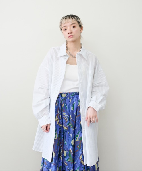 DOLLUPOOPS（ドールアップウップス）の「Botanical Bird Side-Tie Maxi Skirt(ボタニカルバードサイドリボンマキシスカート)（スカート・レディース・ブルー/イエロー・FREE）」の11枚目の写真