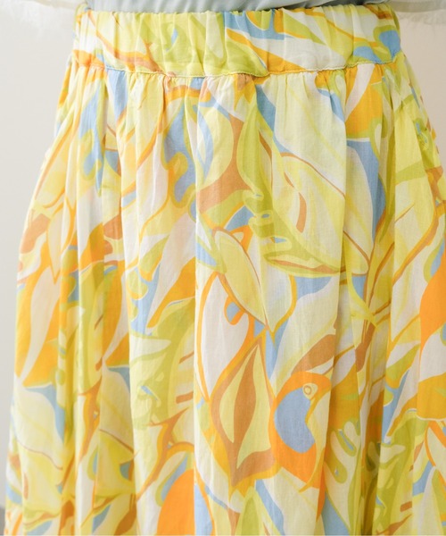 DOLLUPOOPS（ドールアップウップス）の「Botanical Bird Side-Tie Maxi Skirt(ボタニカルバードサイドリボンマキシスカート)（スカート・レディース・ブルー/イエロー・FREE）」の15枚目の写真
