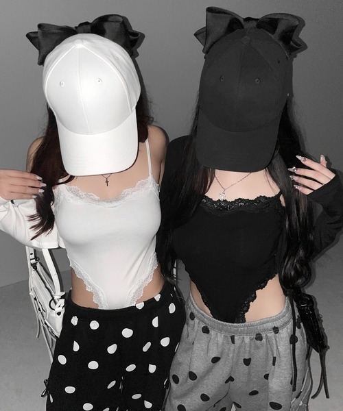 me+em select(ミームセレクト)の「【 3color /裾絞り可能2WAY 】ドットドローコードタックワイドカーゴスウェットパンツ / Dot drawcord tuck wide cargo sweatpants(スウェットパンツ・レディース・ホワイト/グレー/ブラック・FREE)」の9枚目の写真