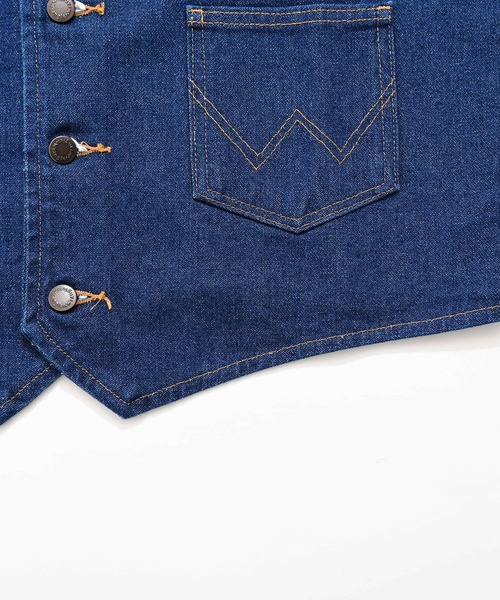 Wrangler(ラングラー)の「Wrangler(ラングラー)カウボーイカット デニムベスト / UNLINED DENIM VEST(ベスト・メンズ・インディゴブルー・S/L/M)」の5枚目の写真