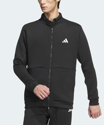 ダンボールニット バックロゴ 付き フルジップジャケット【adidas Golf/アディダスゴルフ】