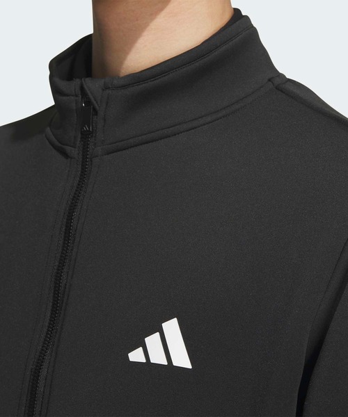 adidas(アディダス)の「ダンボールニット バックロゴ 付き フルジップジャケット【adidas Golf/アディダスゴルフ】(ブルゾン・メンズ・ブラック・SMALL/MEDIUM/LARGE/X-LARGE/XX-LARGE)」の3枚目の写真