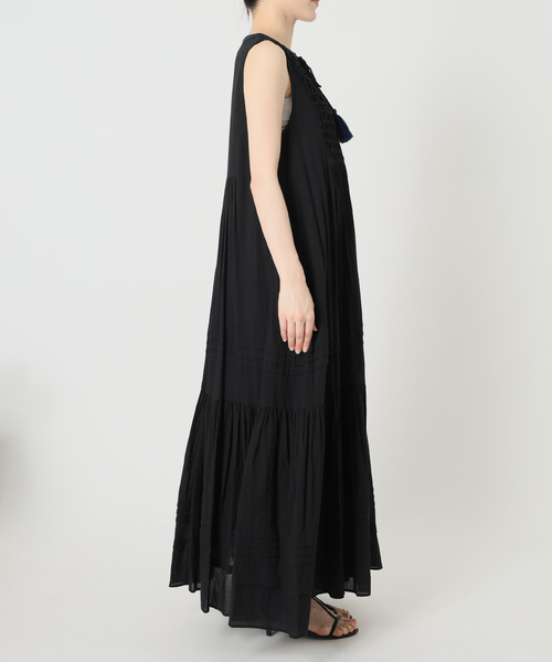 B.C STOCK(ベーセーストック)の「《追加》【WEB限定】ウォッシャブル / タッセルノースリーブワンピース(ワンピース・レディース・ホワイト/ブラック/ブラウン・FREE)」の17枚目の写真