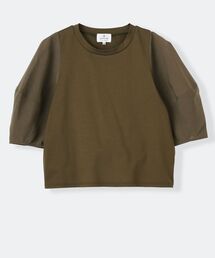 クロップドコンビカットソー