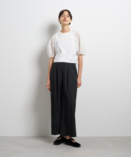 LANVIN en Bleu(ランバンオンブルー)の「クロップドコンビカットソー(Tシャツ/カットソー・レディース・カーキ・38)」の2枚目の写真
