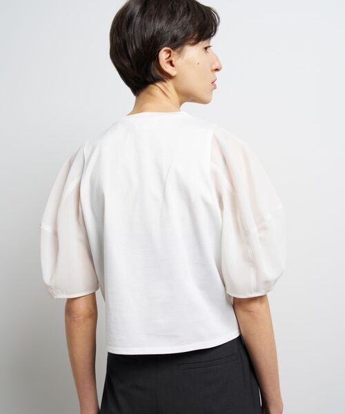 LANVIN en Bleu(ランバンオンブルー)の「クロップドコンビカットソー(Tシャツ/カットソー・レディース・カーキ・38)」の7枚目の写真