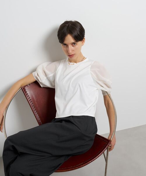 LANVIN en Bleu(ランバンオンブルー)の「クロップドコンビカットソー(Tシャツ/カットソー・レディース・カーキ・38)」の10枚目の写真