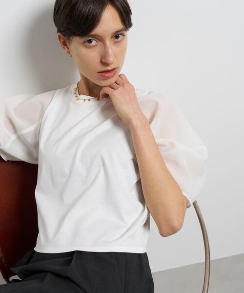 LANVIN en Bleu(ランバンオンブルー)の「クロップドコンビカットソー(Tシャツ/カットソー・レディース・カーキ・38)」の11枚目の写真