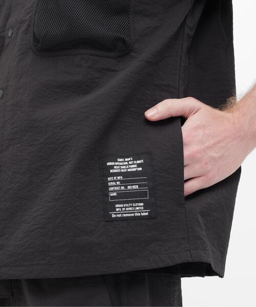 AVIREX(アヴィレックス)の「《URBAN GEAR》HEAT SHIELD MESH POCKET NYLON SHIRT / アーバンギア ヒートシールド メッシュポケット ナイロンシャツ / AVIREX / アヴィレックス(シャツ/ブラウス・メンズ・グレー/ブラック・LARGE/MEDIUM/XX-LARGE)」の4枚目の写真