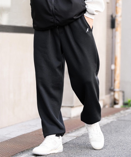 KANGOL（カンゴール）の「新色追加 KANGOL カンゴール 別注コラボ ワンポイントロゴ刺繍裏起毛イージースウェットパンツ/セミワイドテーパードパンツ（スウェットパンツ・メンズ・ネイビー/ブラウン/アイボリー/杢グレー/ライトグレー/ブラック/チャコール/ワイン・M/L/XL）」の14枚目の写真