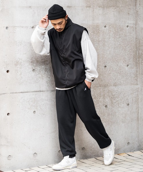 KANGOL（カンゴール）の「新色追加 KANGOL カンゴール 別注コラボ ワンポイントロゴ刺繍裏起毛イージースウェットパンツ/セミワイドテーパードパンツ（スウェットパンツ・メンズ・ネイビー/ブラウン/アイボリー/杢グレー/ライトグレー/ブラック/チャコール/ワイン・M/L/XL）」の15枚目の写真